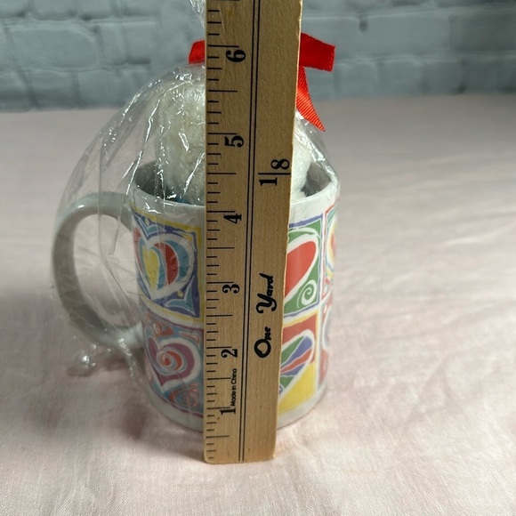 Valentines Teddy Bear Mug Hearts Love NEW Coffee Mug and mini Teddy Bear NEW - Picture 9 of 10